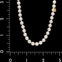 Mikimoto 18K Yellow Gold Estate Akoya Cultured Pearl Necklace