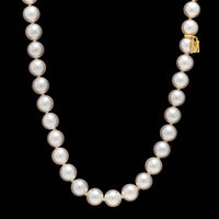 Mikimoto 18K Yellow Gold Estate Akoya Cultured Pearl Necklace