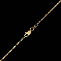 14K Two-tone Gold Estate Feather Pendant Necklace