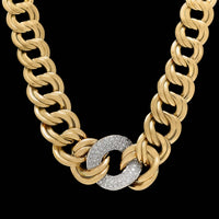 18K Yellow Gold Estate Diamond Necklace