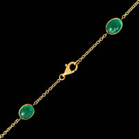 18K Yellow Gold Estate Emerald Necklace