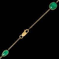 18K Yellow Gold Estate Emerald Necklace