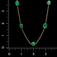 18K Yellow Gold Estate Emerald Necklace