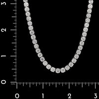 14K White Gold Diamond Riviere Necklace