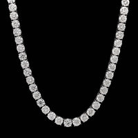 14K White Gold Diamond Riviere Necklace