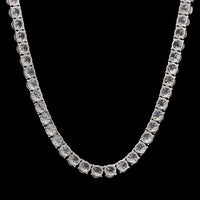 14K White Gold Diamond Riviere Necklace