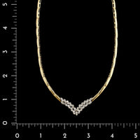 14K Two-tone Gold Estate Diamond Necklace