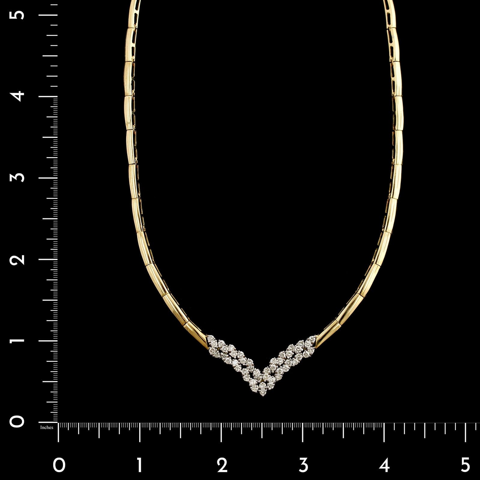 14K Two-tone Gold Estate Diamond Necklace