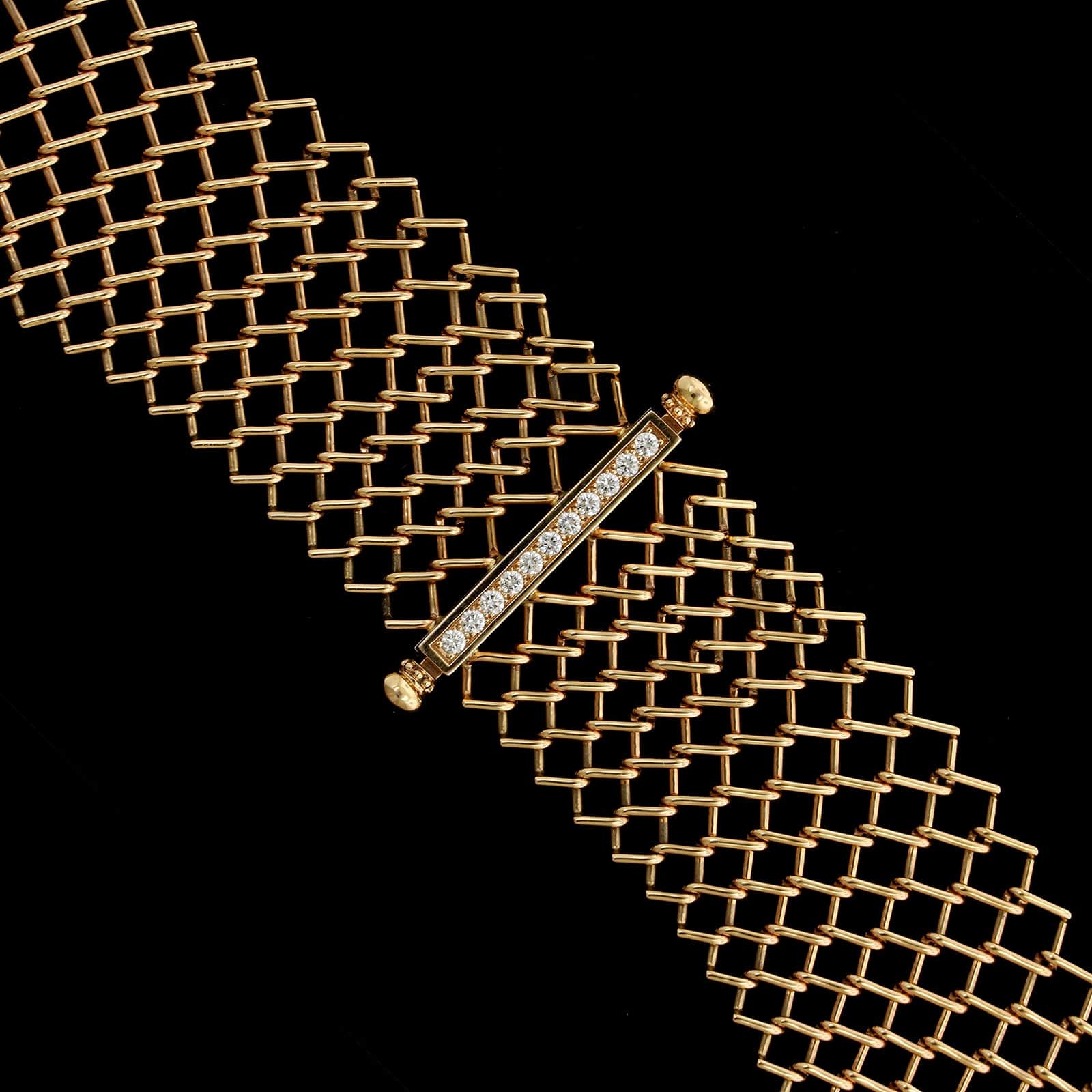 Cartier 18K Rose Gold Estate Gem-set Strolls Necklace