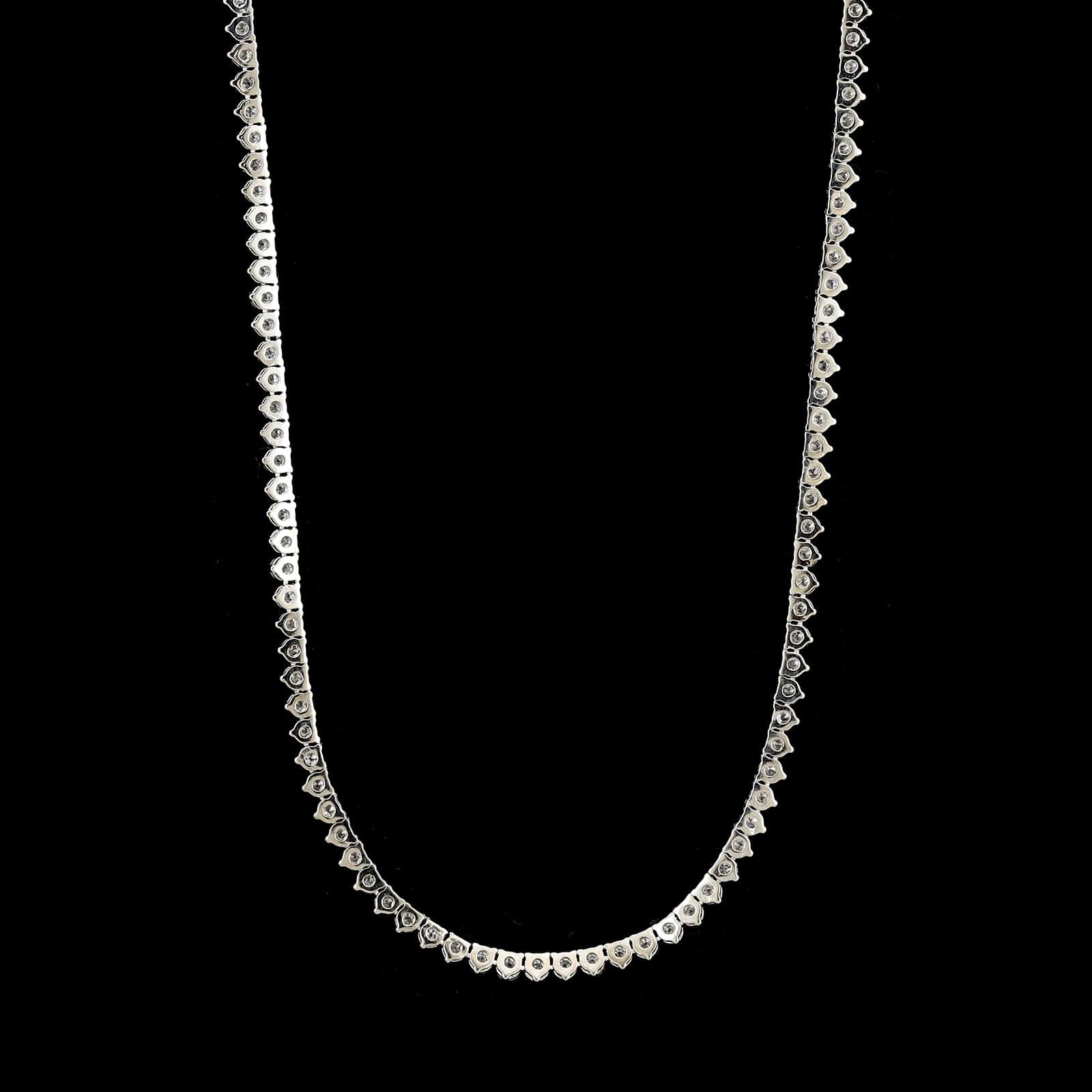 18K White Gold Estate Diamond Necklace