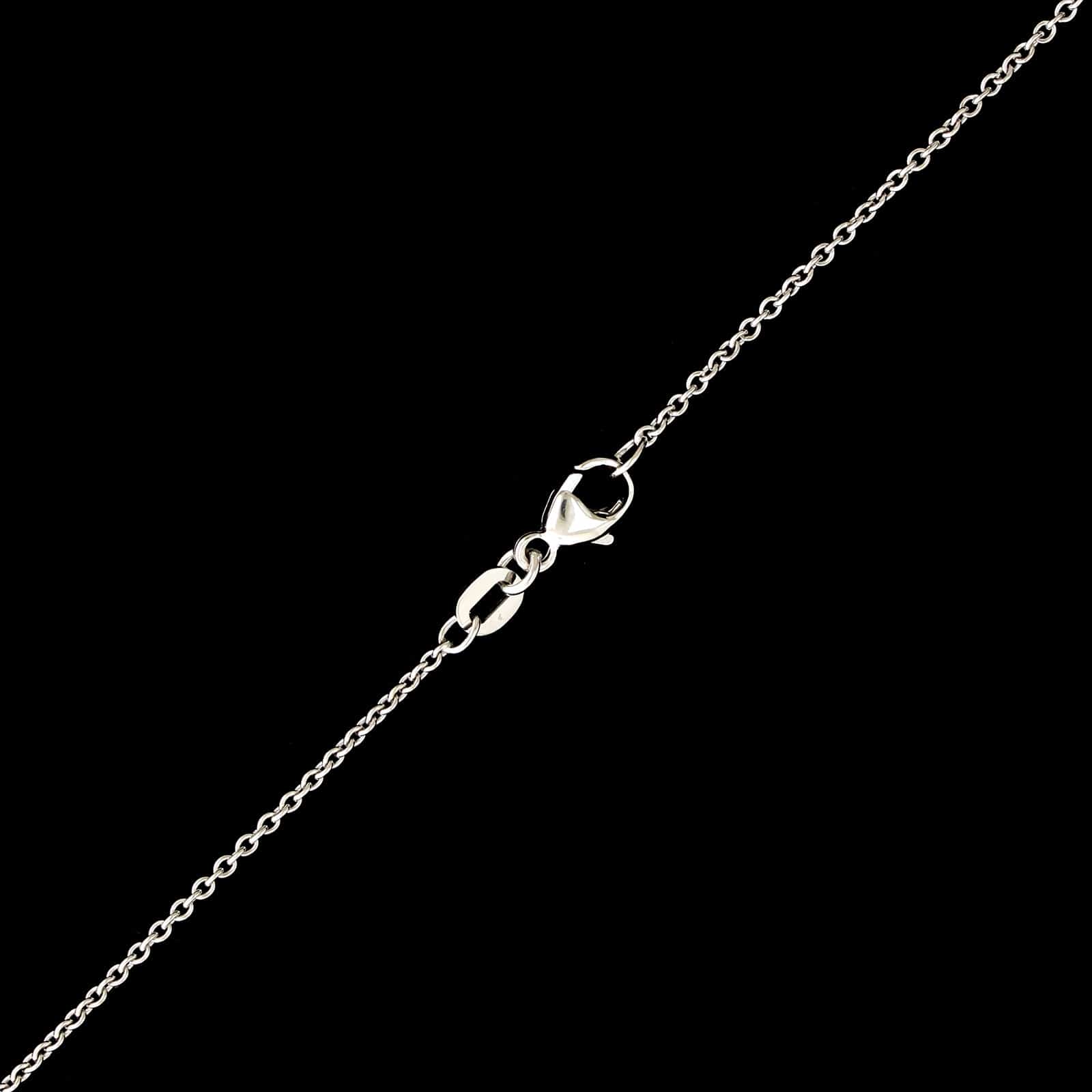 14K White Gold Estate Smoky Quartz and Diamond Pendant Necklace