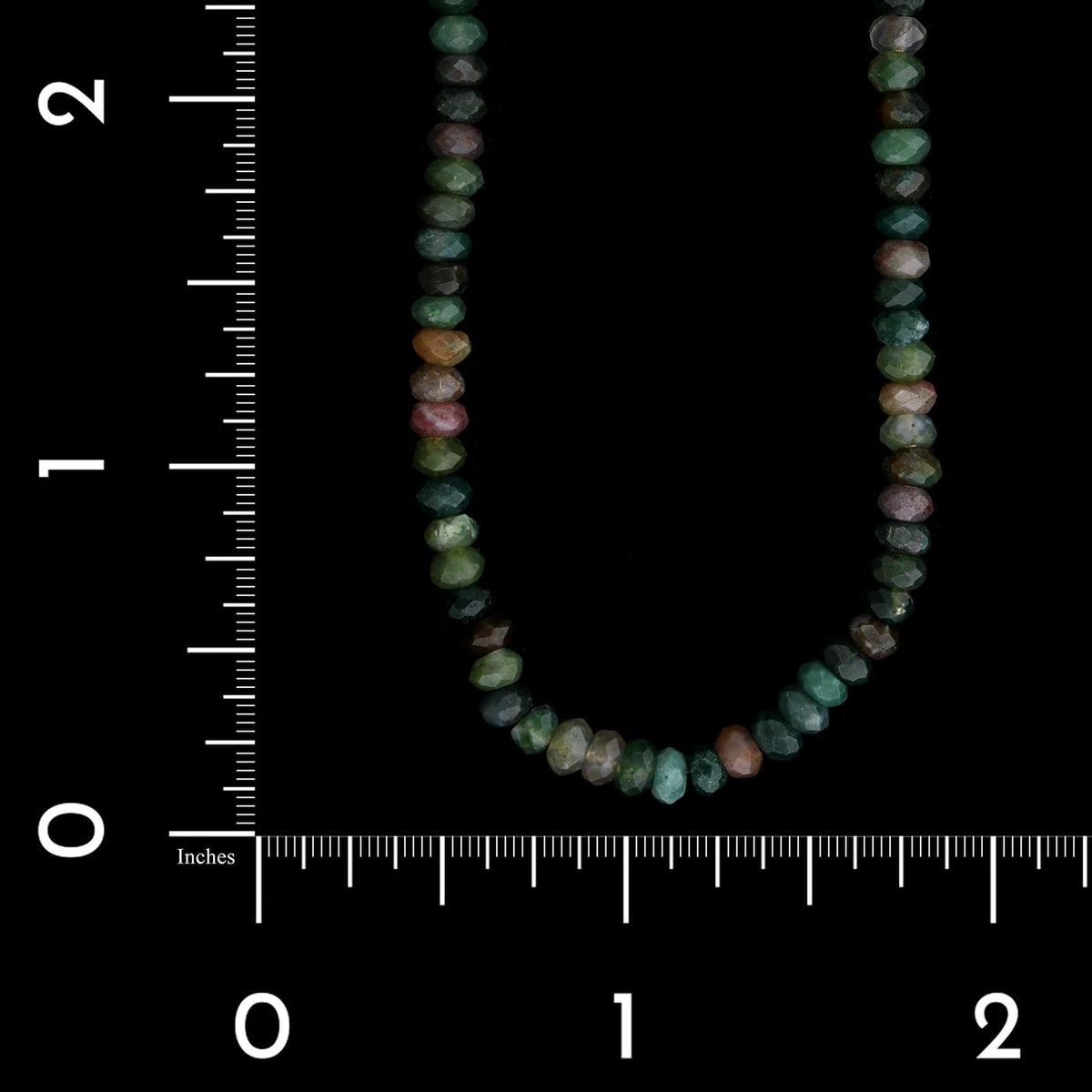 14K Yellow Gold Estate Multicolor Jasper Faceted Bead Necklace