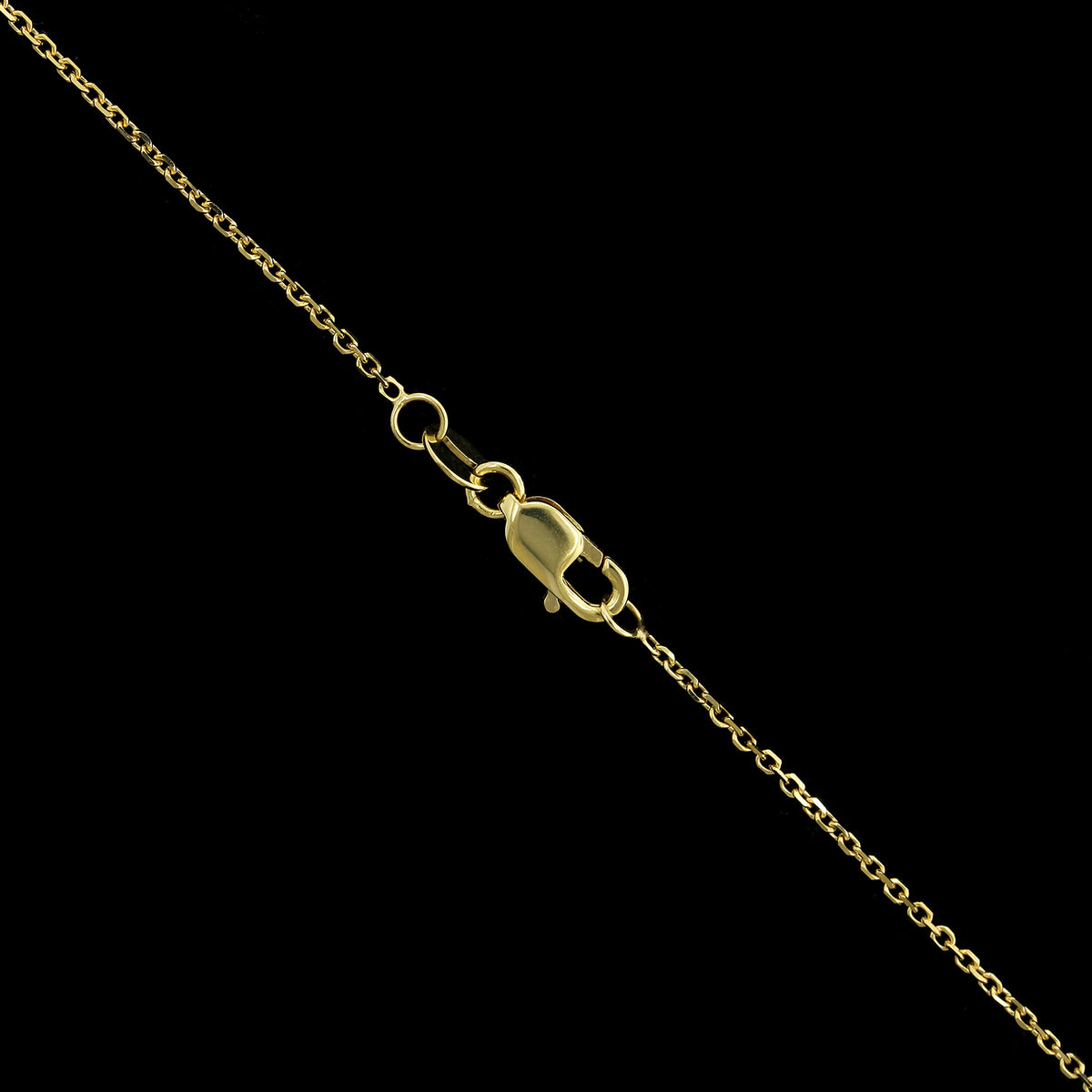 14K Yellow Gold Estate Diamond Pendant Necklace