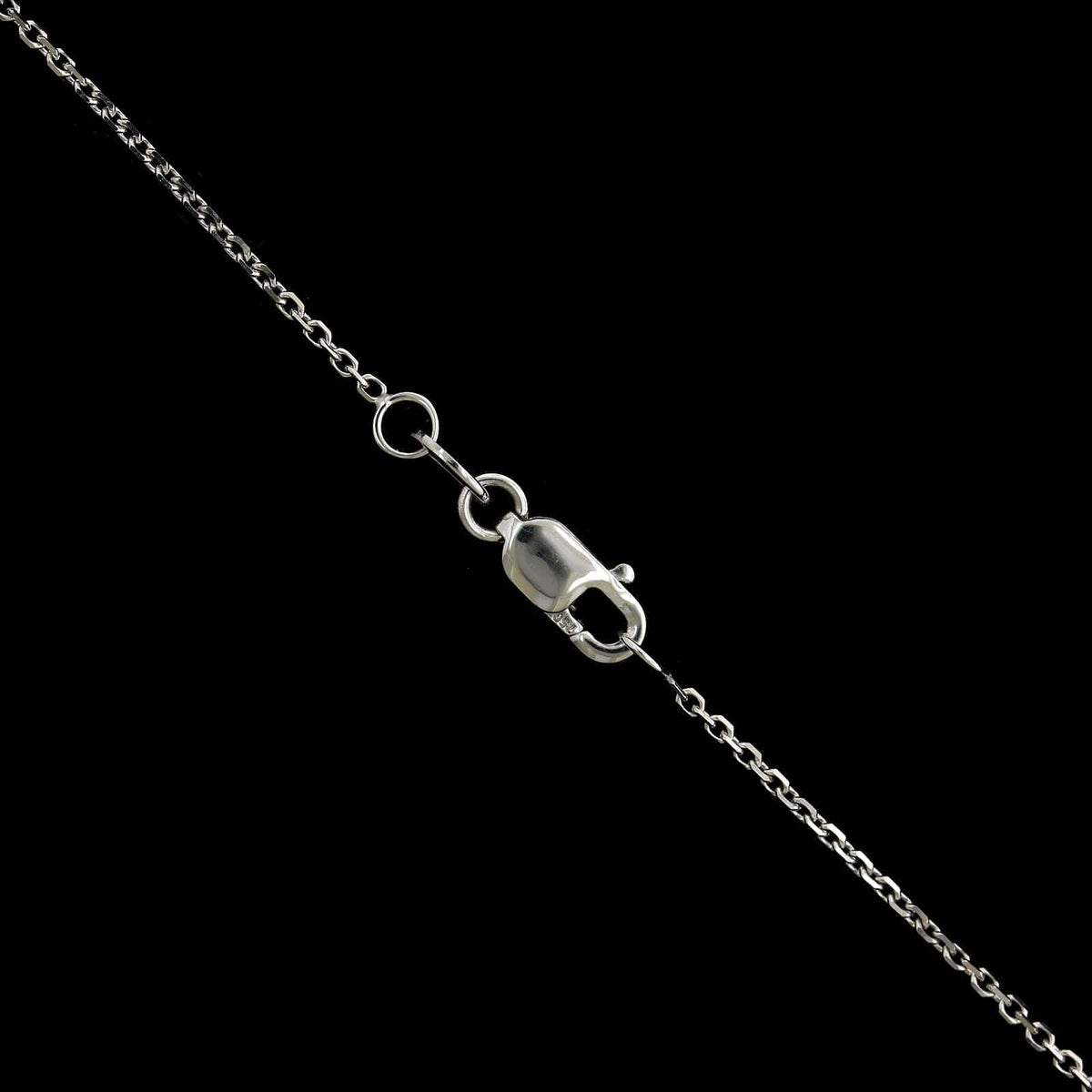 14K White Gold Estate Diamond Solitaire Pendant