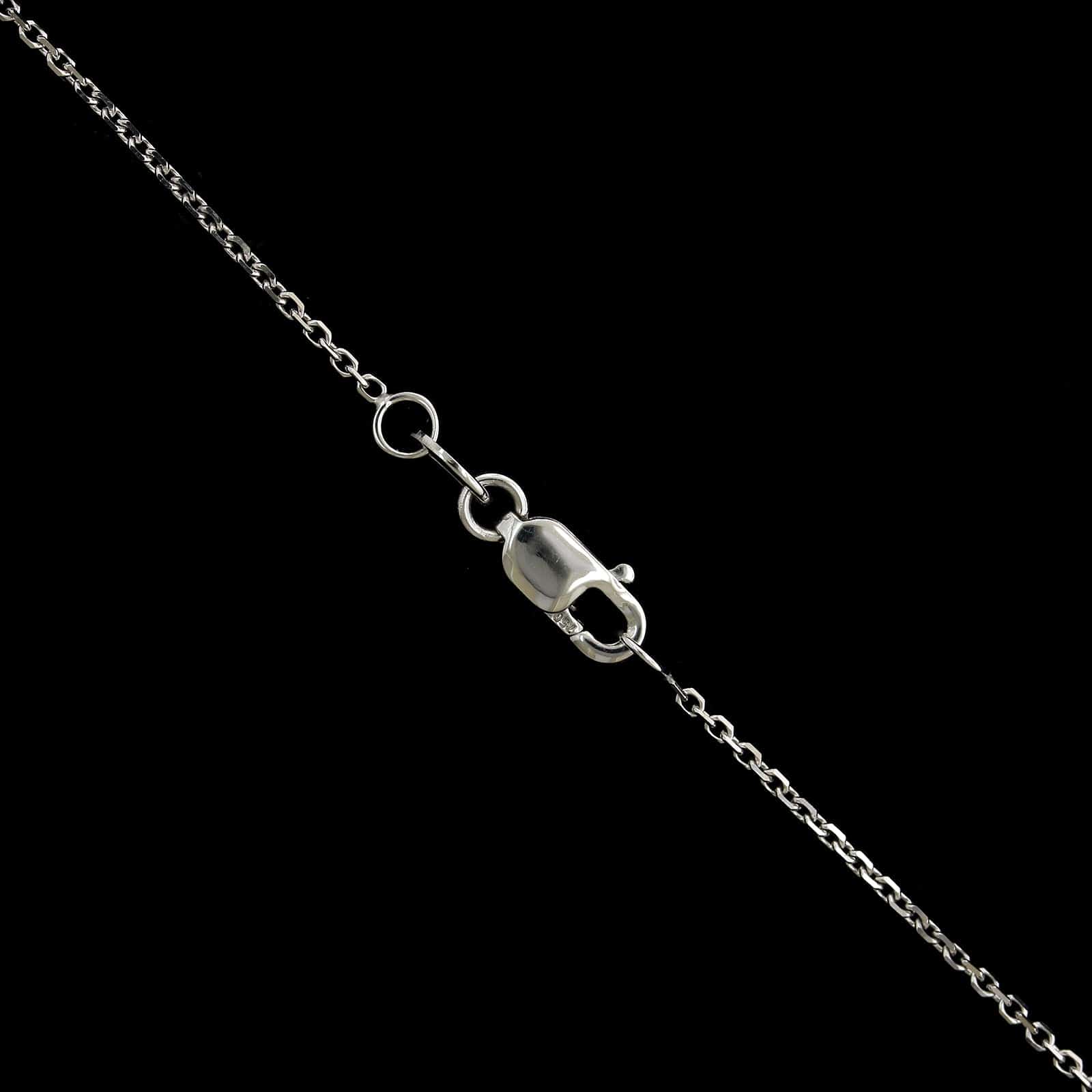 14K White Gold Estate Diamond Solitaire Pendant