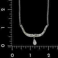 14K White Gold Estate Diamond Necklace