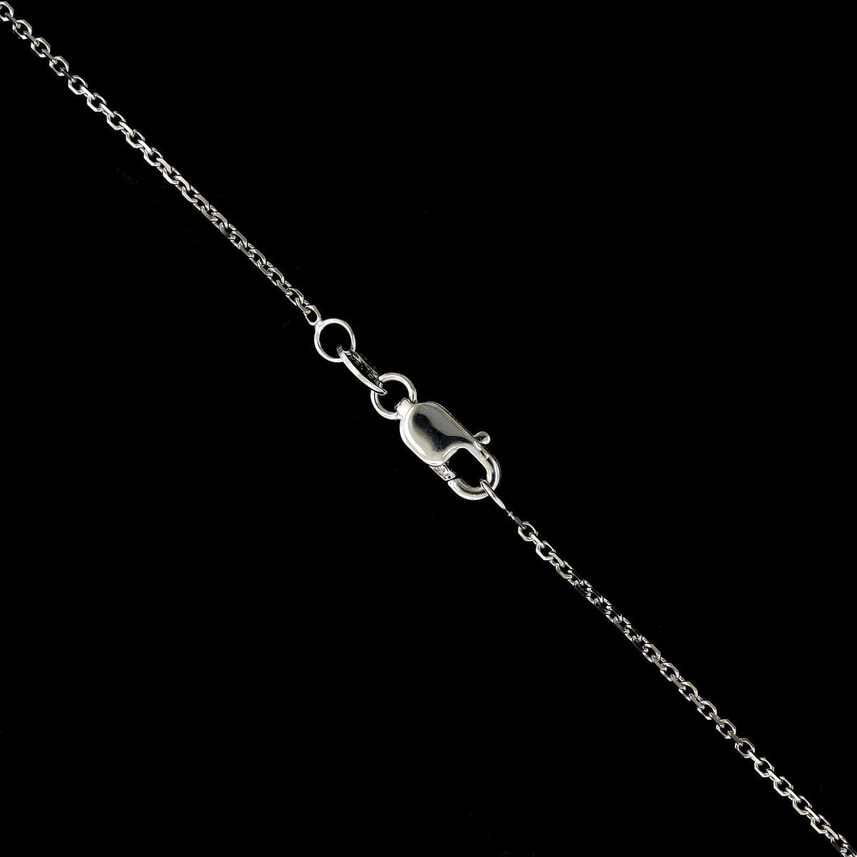18K White Gold Estate Diamond Cross Pendant