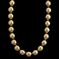 14K Yellow Gold Estate Bead Ball Necklace