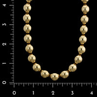 14K Yellow Gold Estate Bead Ball Necklace