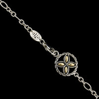 John Hardy Sterling Silver and 18K Yellow Gold Estate Citrine Kawung Station Necklace