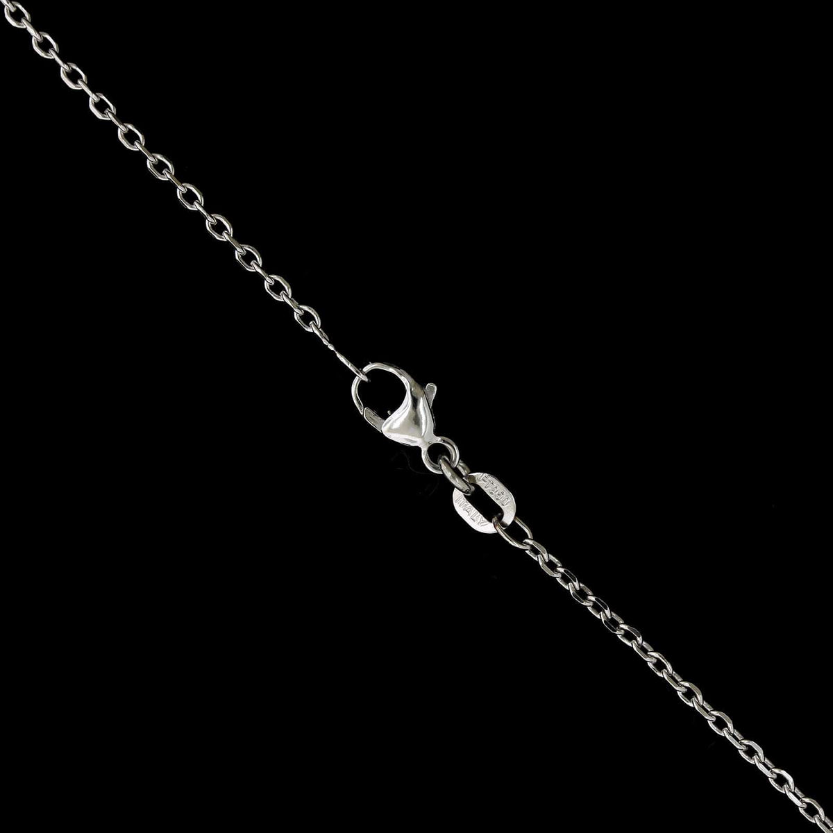Platinum Estate Diamond Bar Pendant Necklace