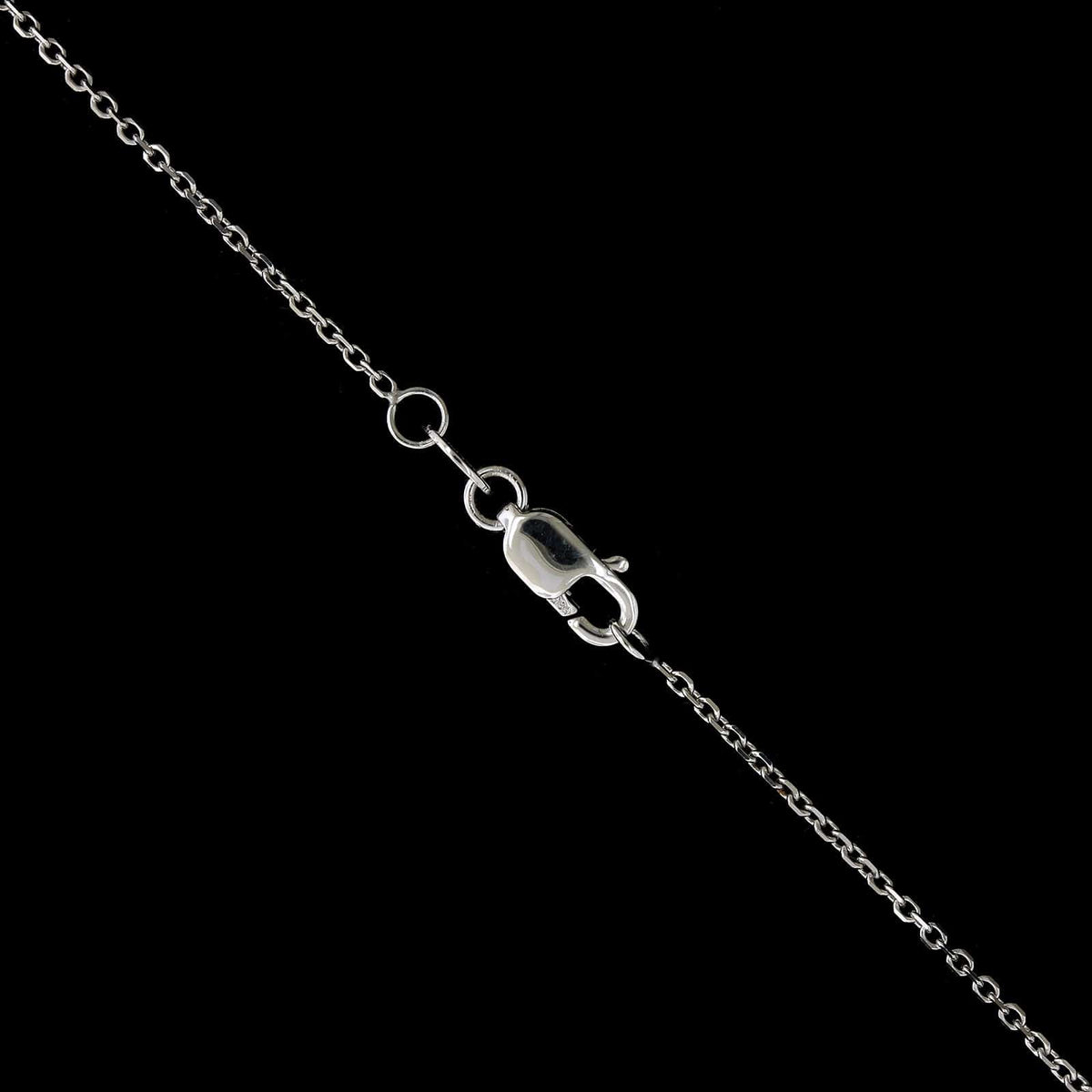14K White Gold Estate Sapphire and Diamond Halo Pendant