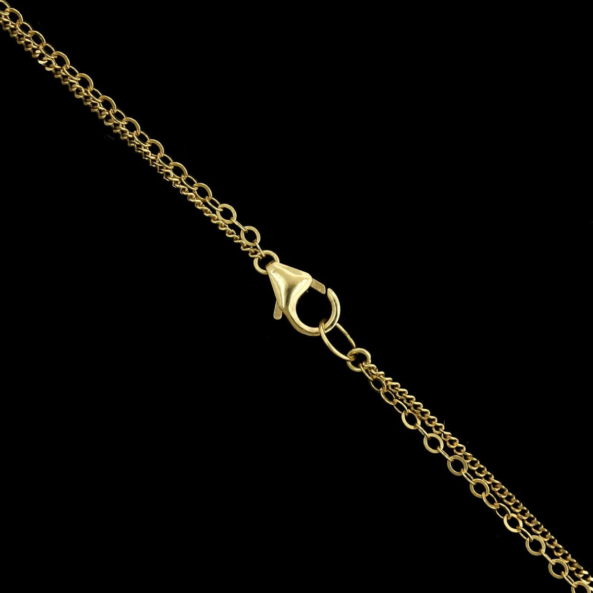 Amali 18K Yellow Gold Estate Black Diamond Whisper Chain Necklace