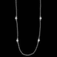 14K White Gold Estate Diamond Necklace