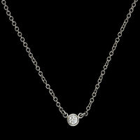 Tiffany & Co. Elsa Peretti Platinum Estate Diamond by the Yard Single Diamond Pendant