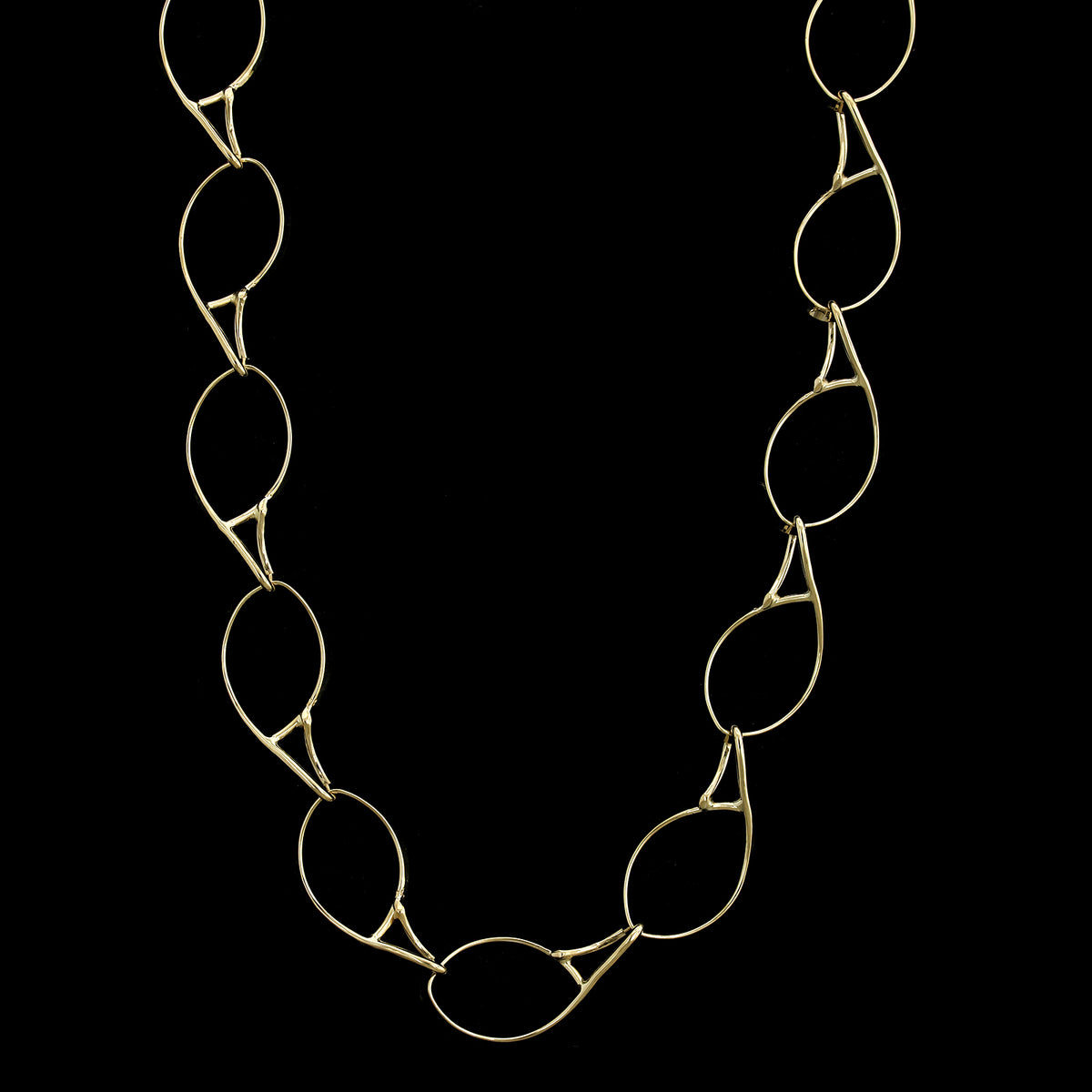 14K Yellow Gold Estate Open Link Necklace