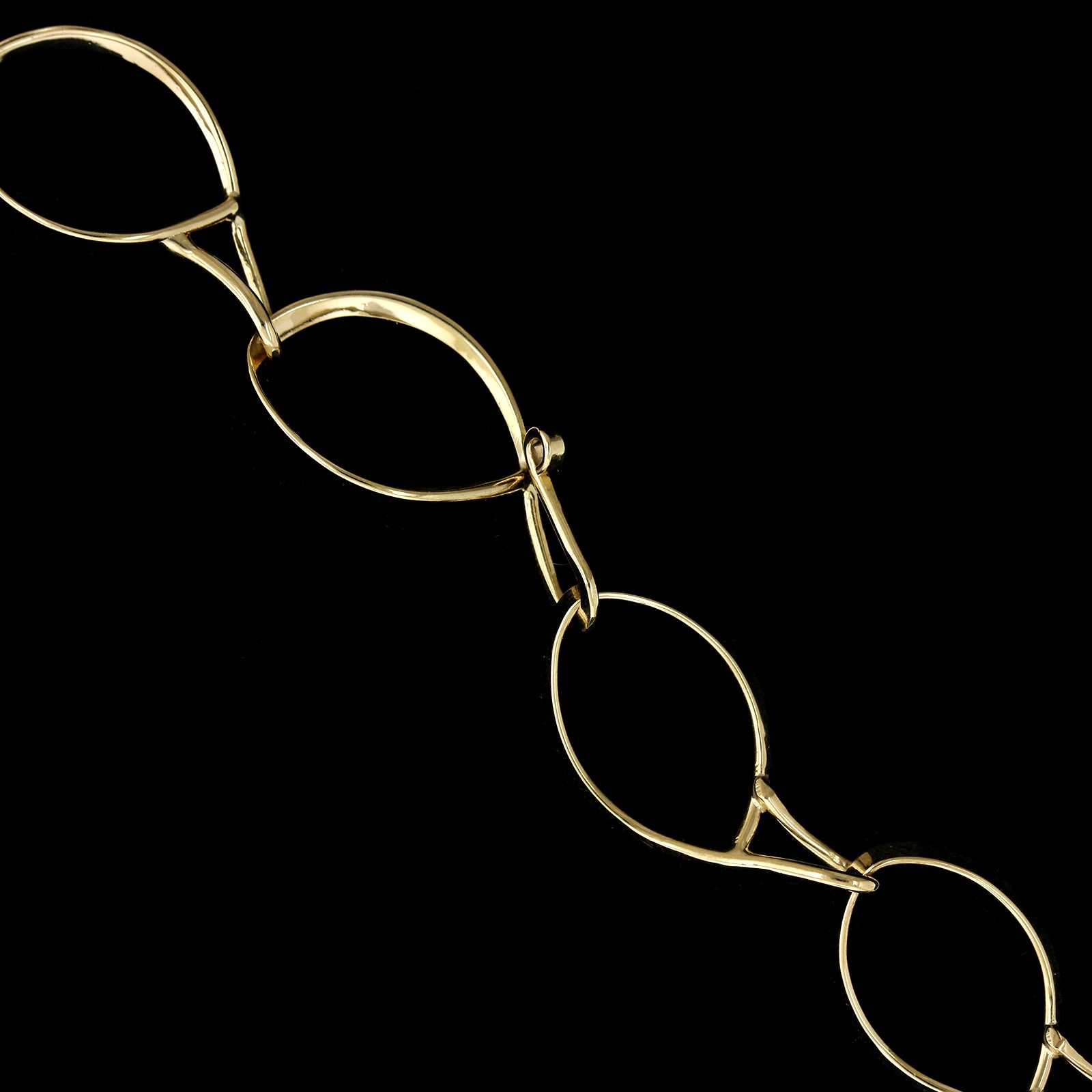 14K Yellow Gold Estate Open Link Necklace