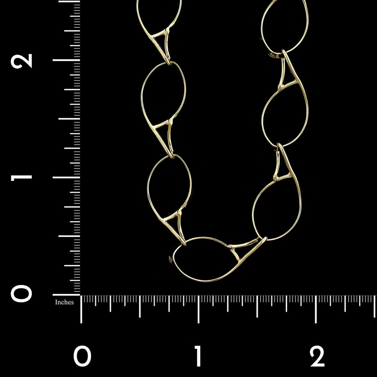 14K Yellow Gold Estate Open Link Necklace