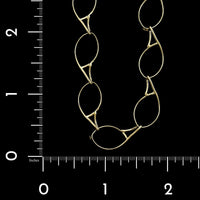 14K Yellow Gold Estate Open Link Necklace