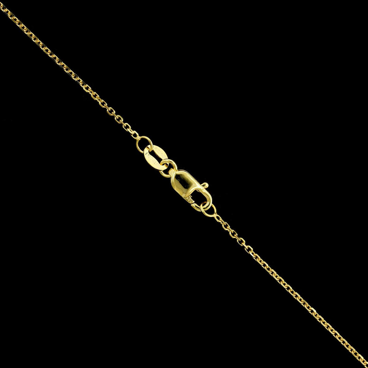 Vintage 14K Yellow Gold Estate Gem-set Lavalier Pendant