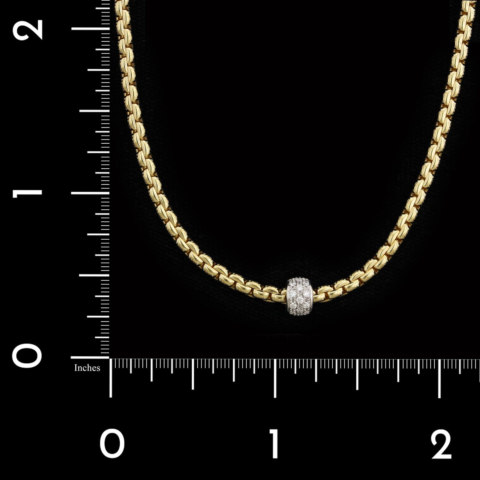 Fope 18K Two-tone Gold Estate Eka Diamond Necklace