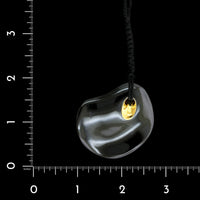Tiffany & Co. Elsa Peretti 18K Yellow Gold Estate Black Jade Touchstone Pendant Necklace