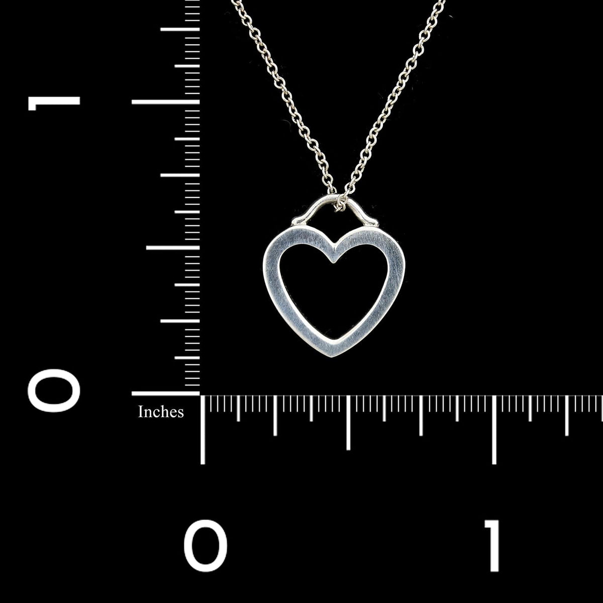 Tiffany & Co. Sterling Silver Estate Open Heart Pendant