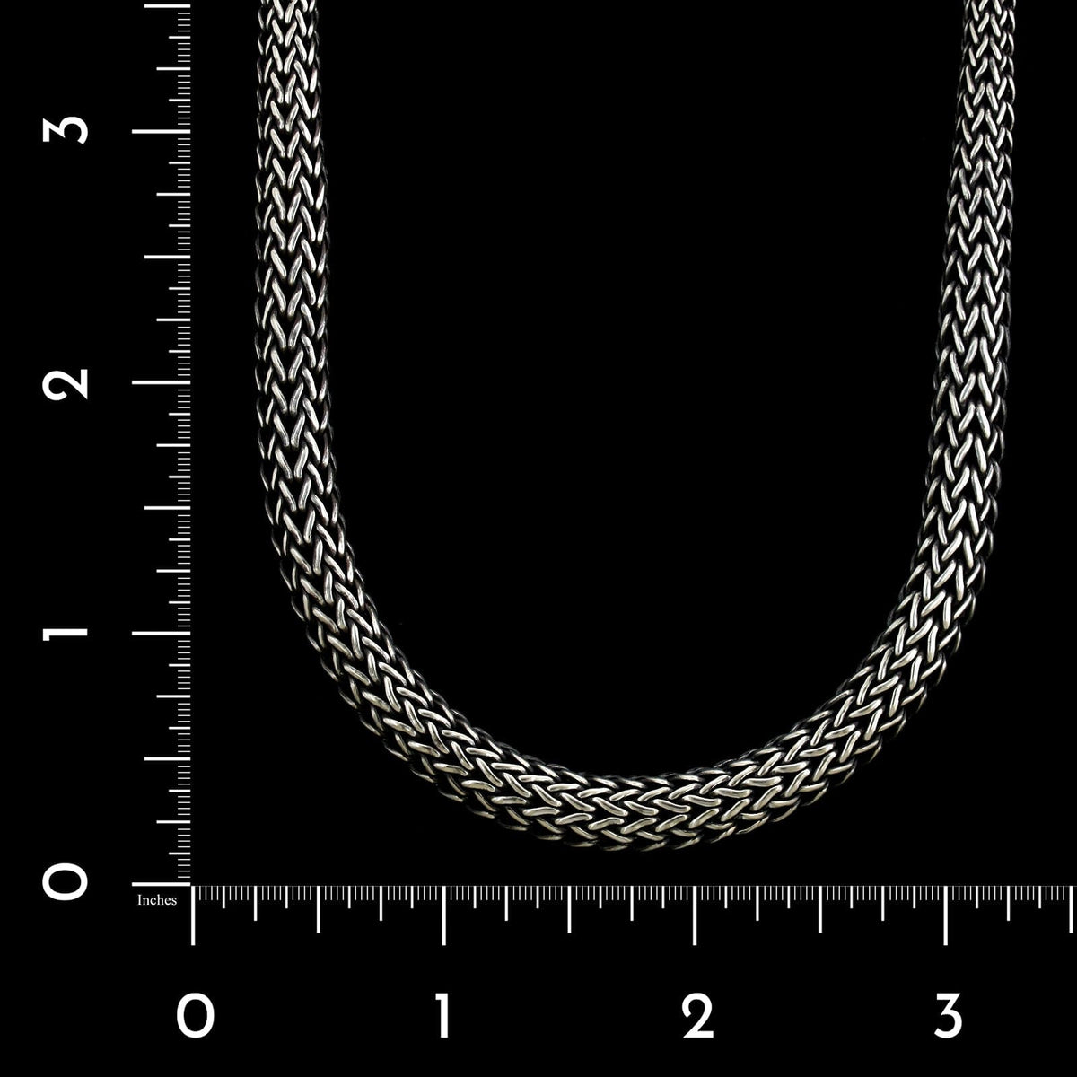John Hardy Sterling Silver Estate Graduated Classic Chain Necklace