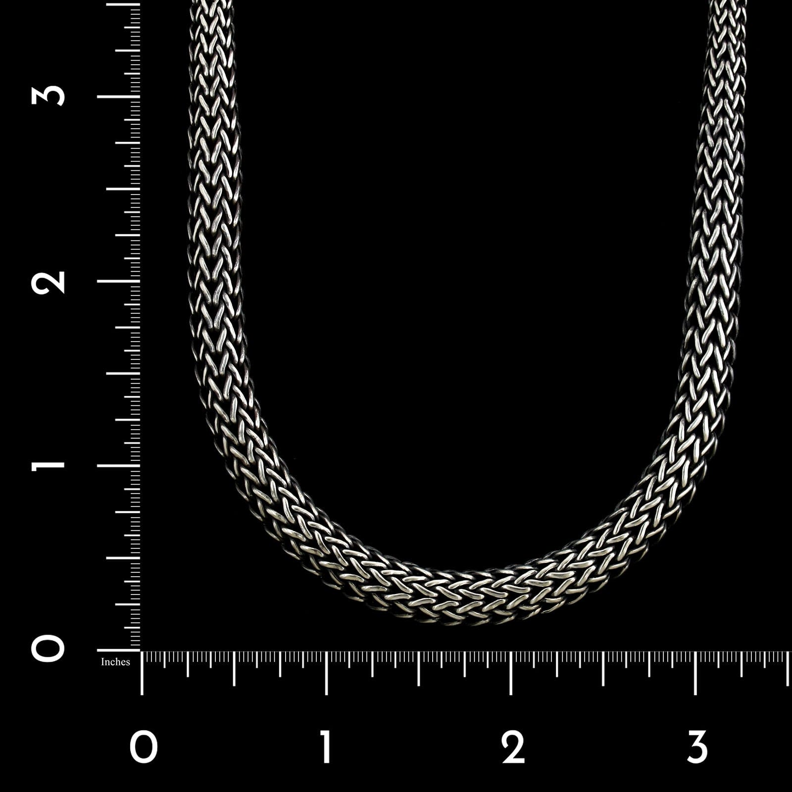 John Hardy Sterling Silver Estate Graduated Classic Chain Necklace