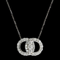14K White Gold Estate Diamond Necklace