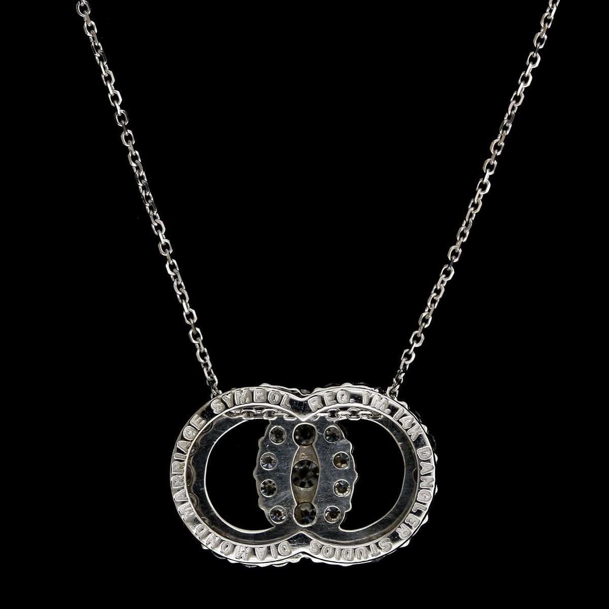 14K White Gold Estate Diamond Necklace