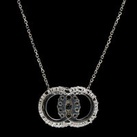 14K White Gold Estate Diamond Necklace