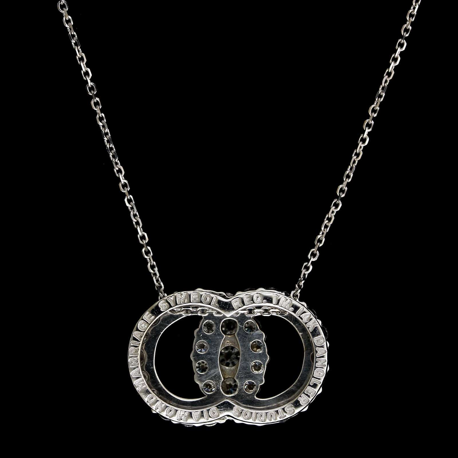 14K White Gold Estate Diamond Necklace