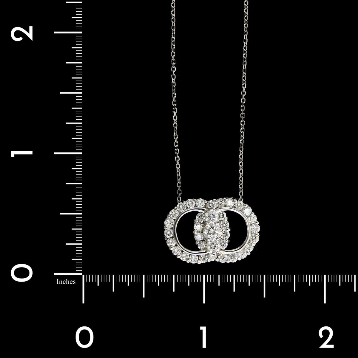 14K White Gold Estate Diamond Necklace