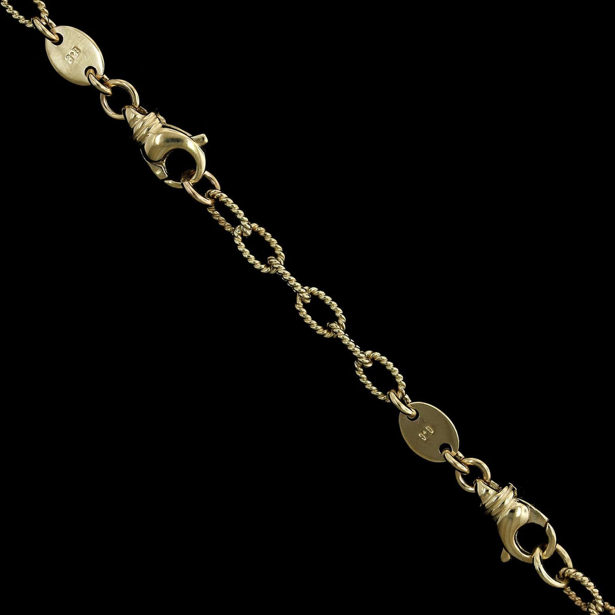 14K Yellow Gold Estate Cultured Black South Sea Pearl and Diamond Necklace