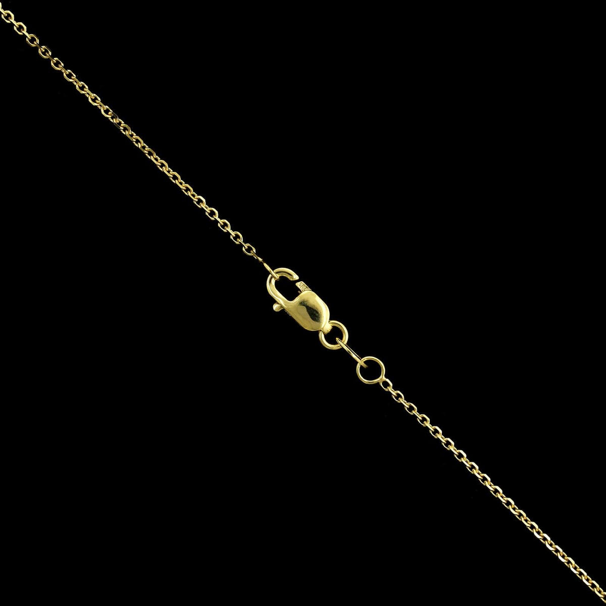 14K Yellow Gold Estate Enamel Evil Eye Pendant
