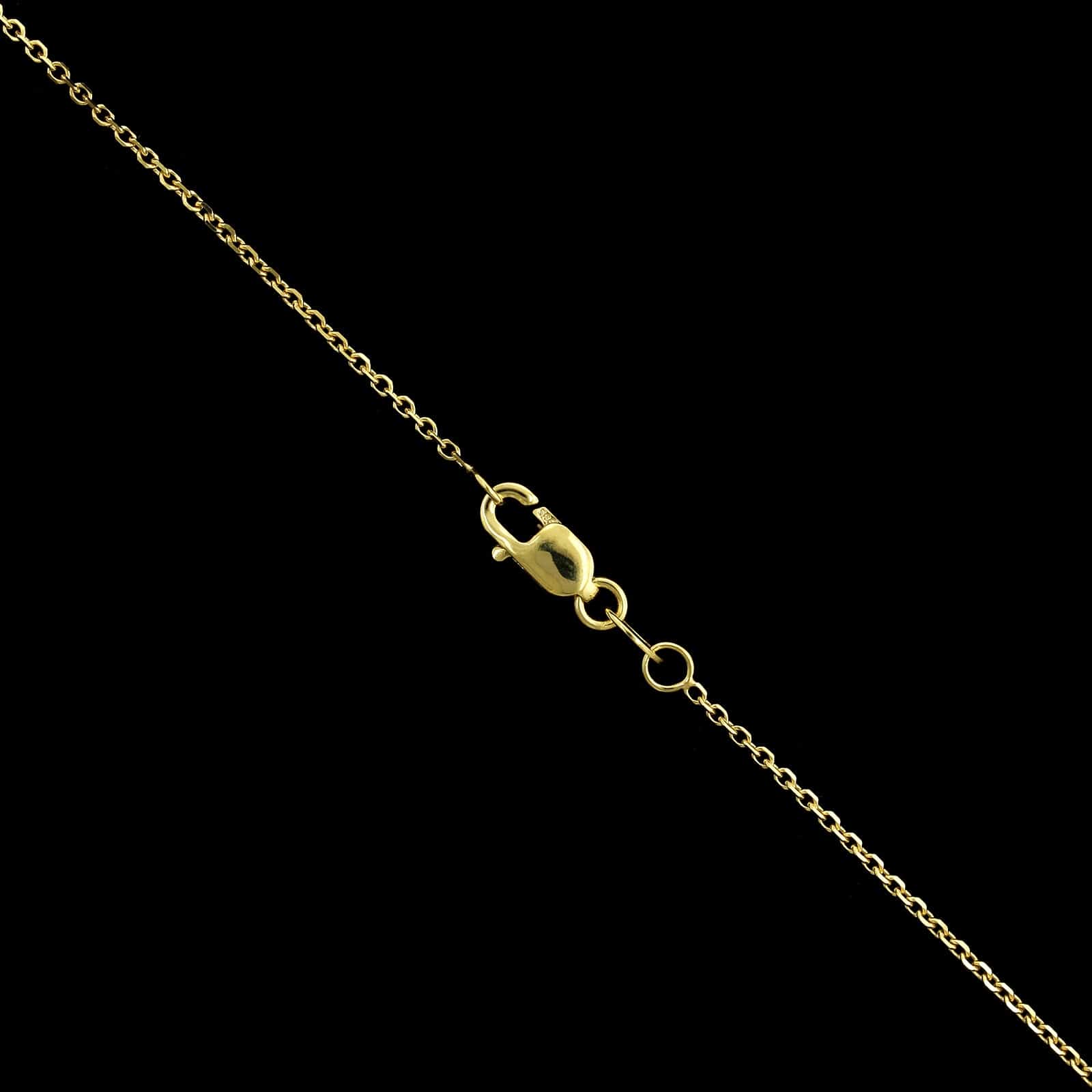 14K Yellow Gold Estate Enamel Evil Eye Pendant