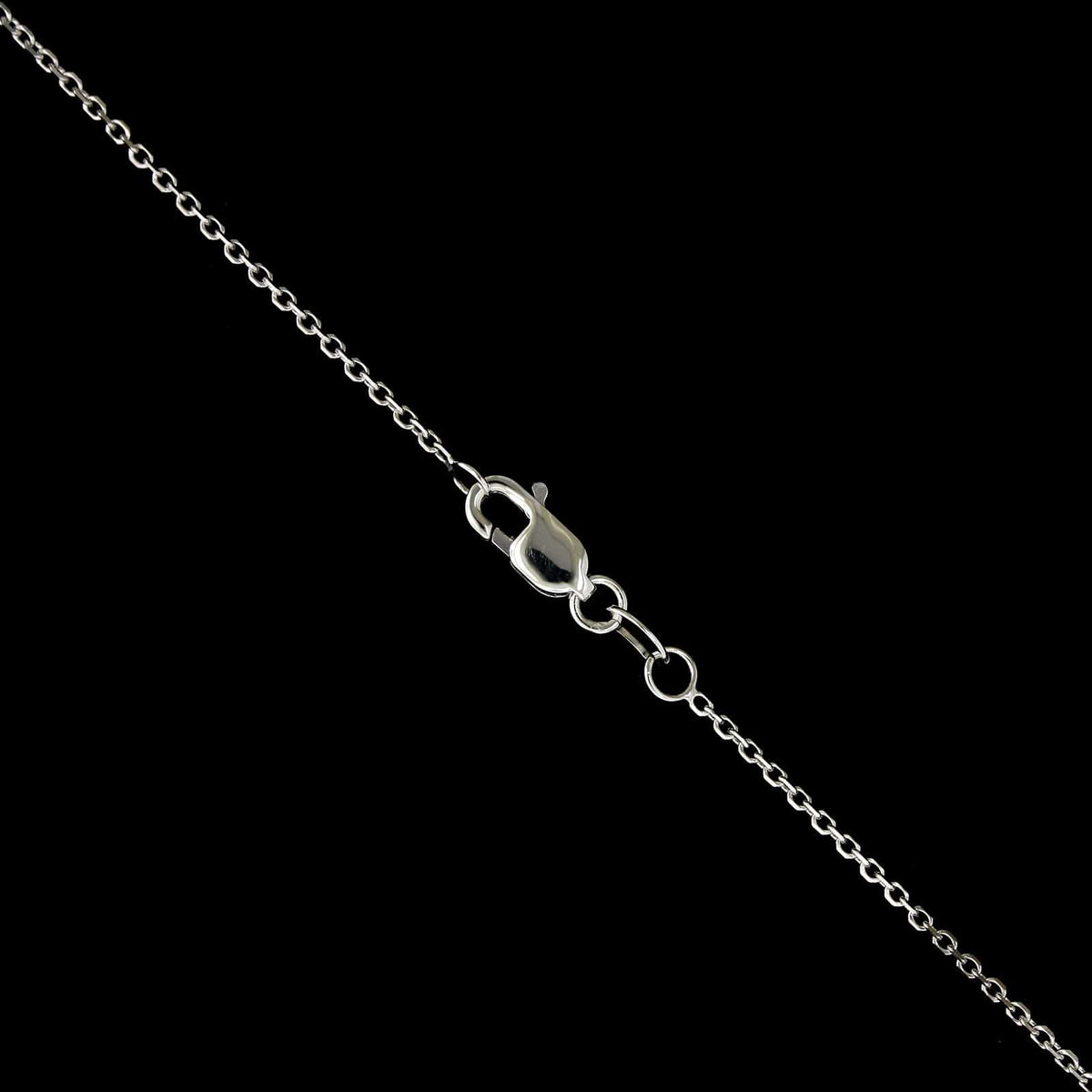 14K White Gold Estate Emerald and Diamond Heart Pendant