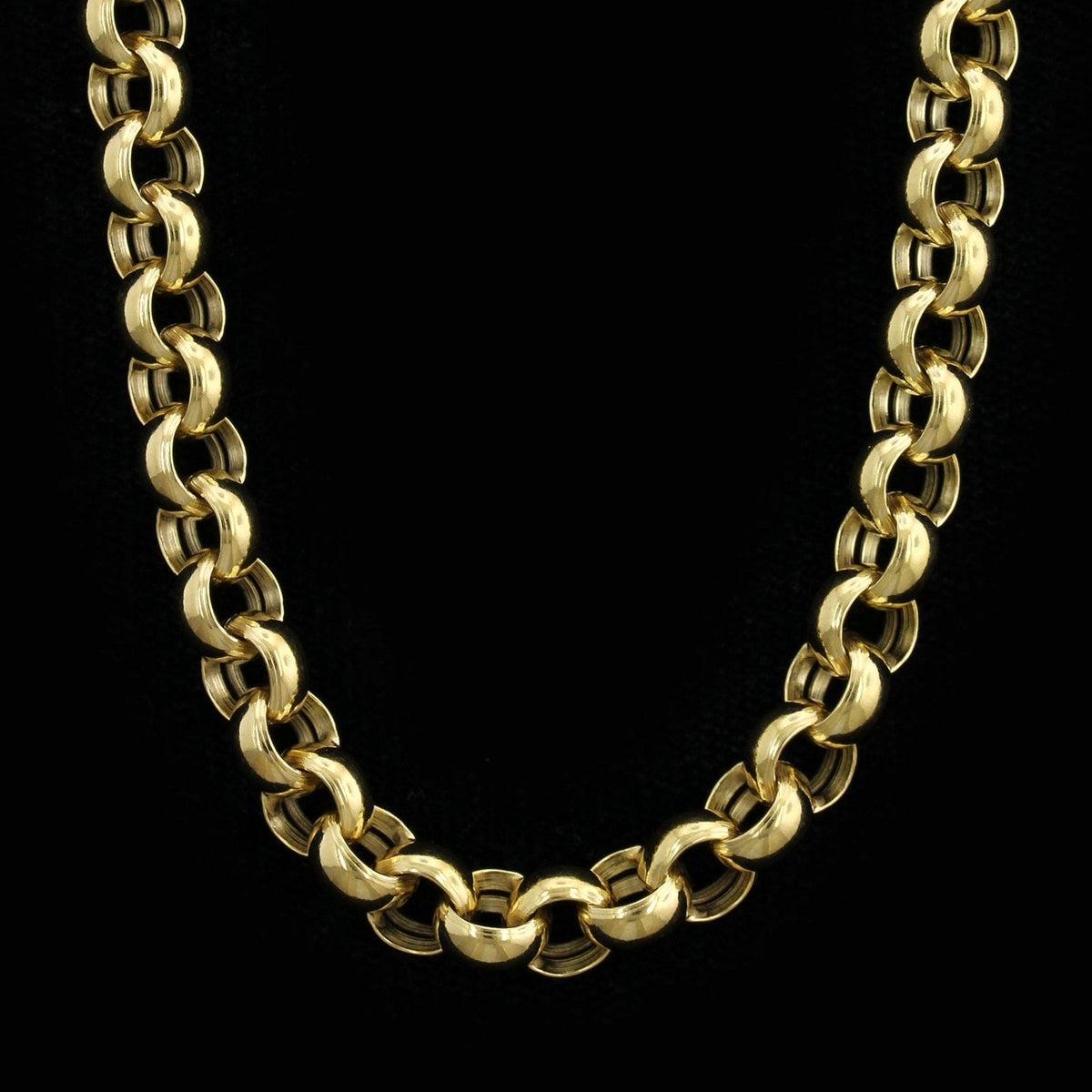 14K Yellow Gold Estate Rolo Link Necklace