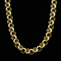 14K Yellow Gold Estate Rolo Link Necklace